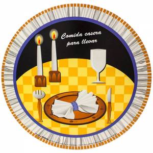 tapadera de cartón diseño velas para envase de pollo asado