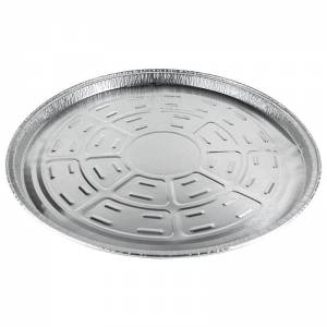 plato de aluminio desechable de 33cm de diámetro para empanada