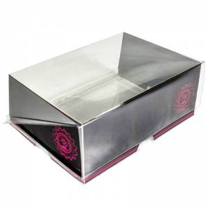 caja para pastelería con estructura de carton negro