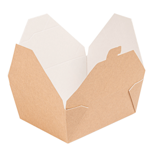 caja de cartón abierta para take away 234.57 cierre de pestañas y apto para microondas