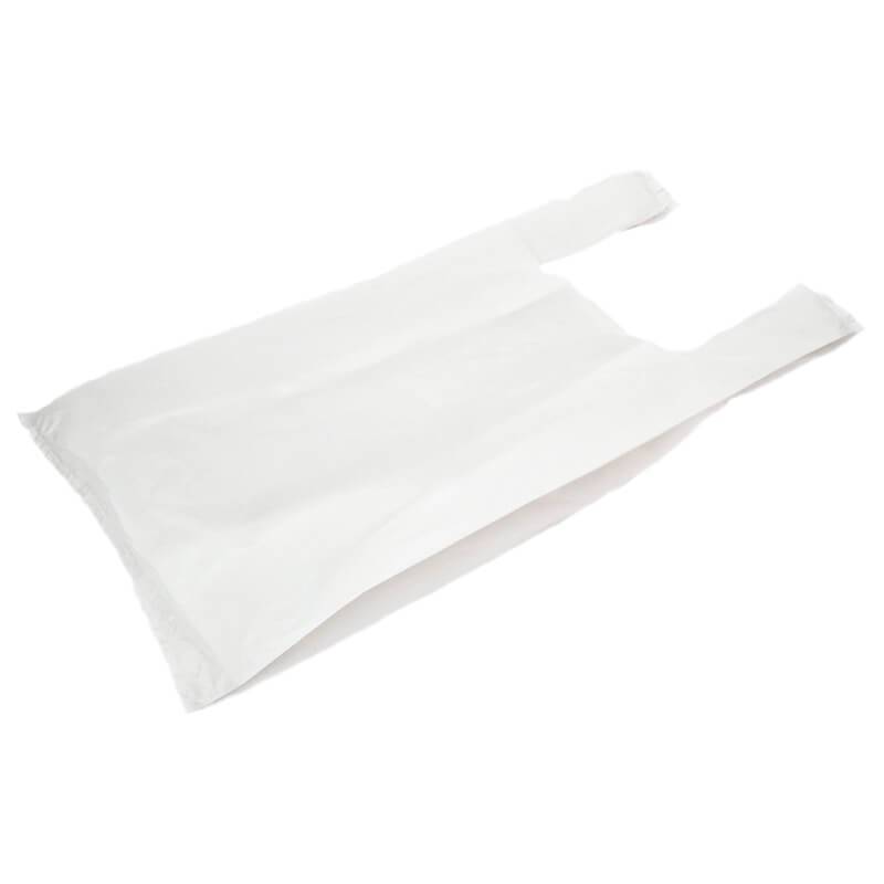 bolsa plástico reciclado blanca según normativa 20221, medidas 35x50cm