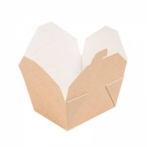 caja de cartón abierta para take away 234.54 cierre de pestañas y apto para microondas