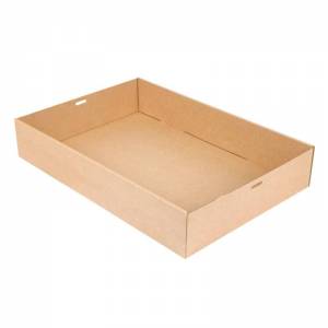 caja de cartón kraft natural ideal para catering y take away 45x31x8cm
