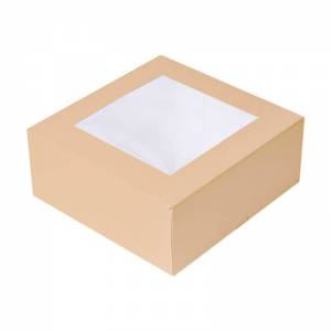 caja pastelería con ventana de 18x18x7.5