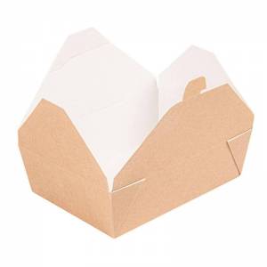 caja de cartón abierta para take away 234.63 cierre de pestañas y apto para microondas