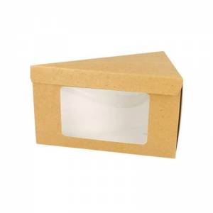 caja de cartón para porción de tarta triangular