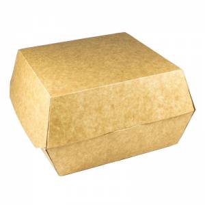 800-5582 - 400uds. Large Kraft Cardboard Hamburger Box 12x12x8cm