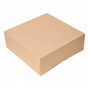 caja pastelería sin ventana kraft de 28x28x10cm