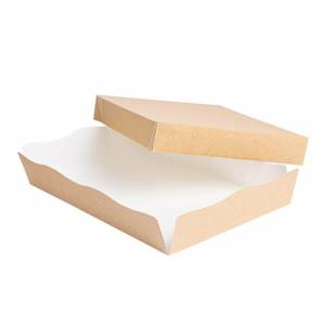 caja para pastelería con base desplegable de 23x17x4,5cm