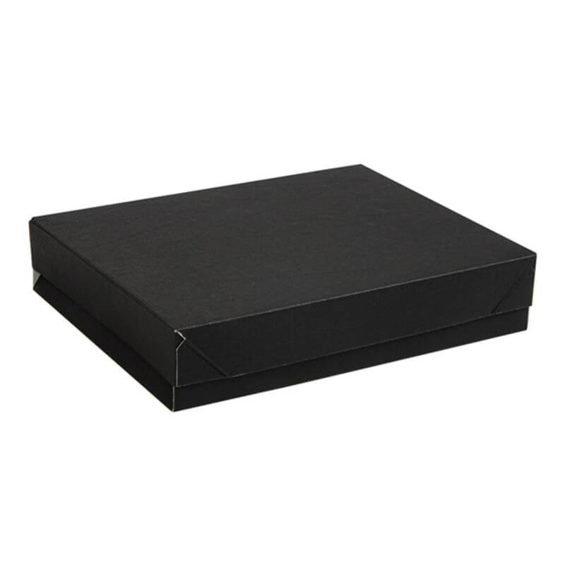 caja de 23x17x4,5cm para presentación de pastelería con base abatible