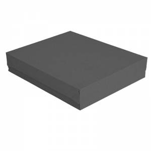 caja negra con base y tapa separada de 32x27x4cm