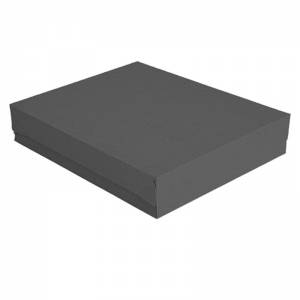 caja negra con base y tapa separada de 40,5x30,5x6cm