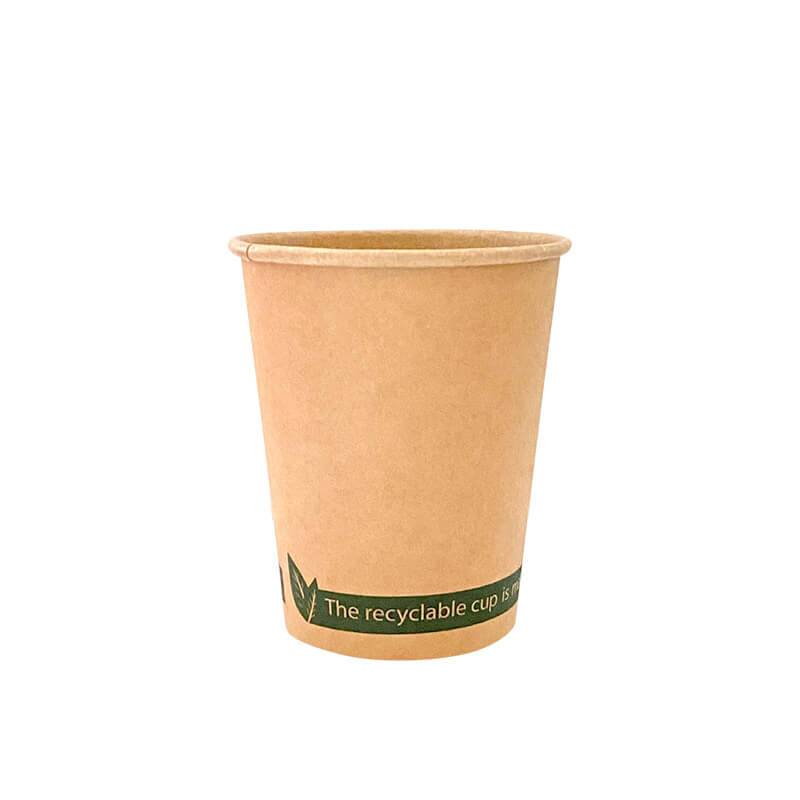 vaso de café de carton kraft de 240cc, ideal para café con leche