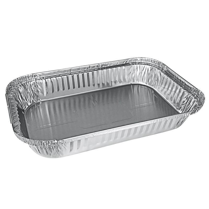 Envase de aluminio para alimentos rectangular