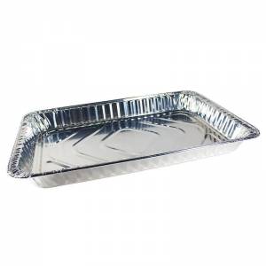 bandeja de aluminio rectangular de 6500cc