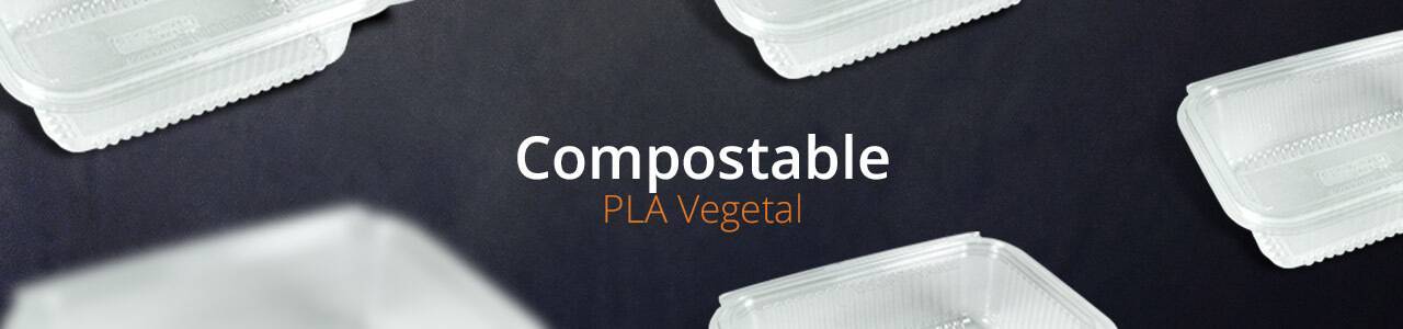 Recipientes de PLA Vegetais para Uso a Frio | Embalagens para Levar Alimentos